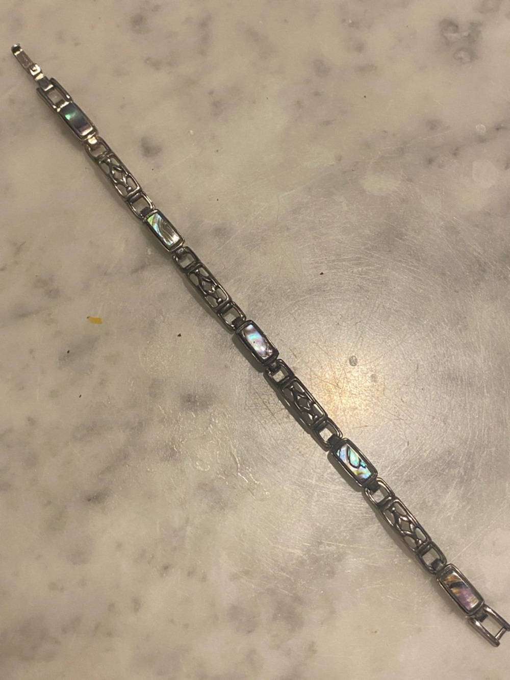 Abalone Inlay Link Bracelet - Iridescent
